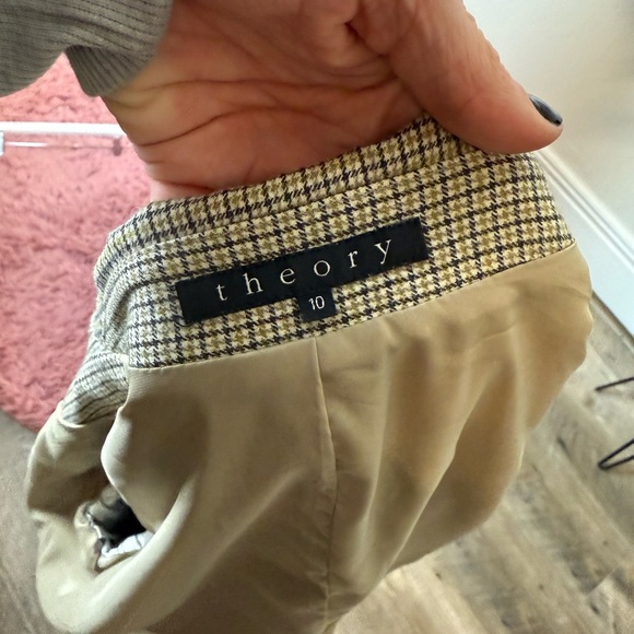 Theory Plaid Wool Blazer - Picture 4 of 8